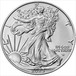 2023 ÁGUILA DE PLATA AMERICANA DE 1 OZ