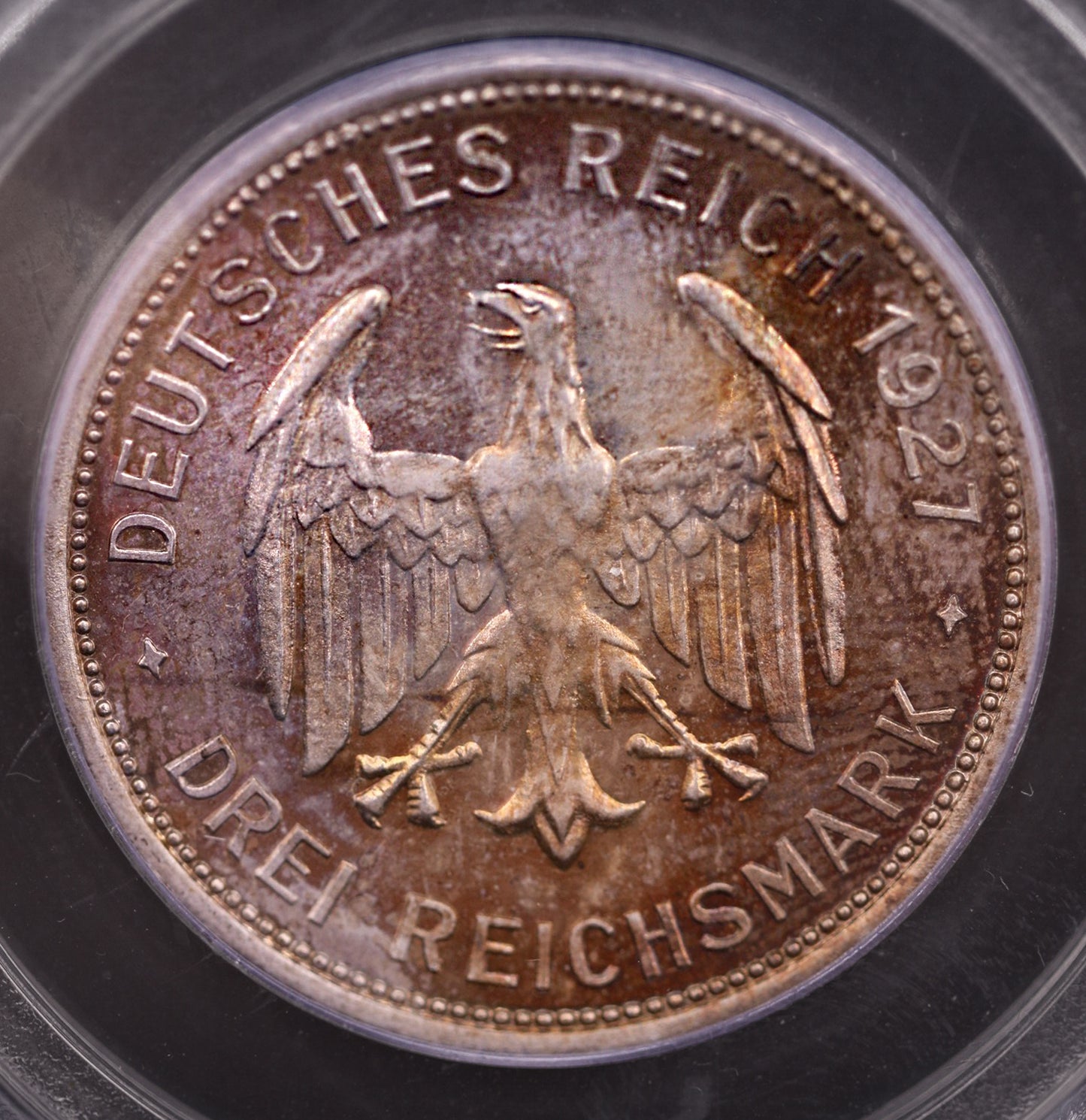 1927 3 Mark Germany, Weimar Republic PCGS PR63CAM