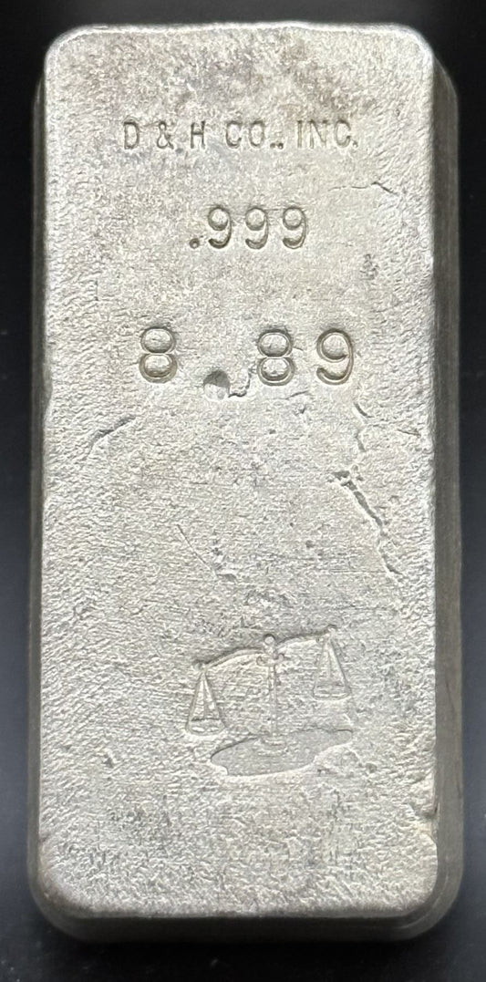 8.89 oz Dugan & Helterbrand Company Inc (1980’s) Silver Ingot