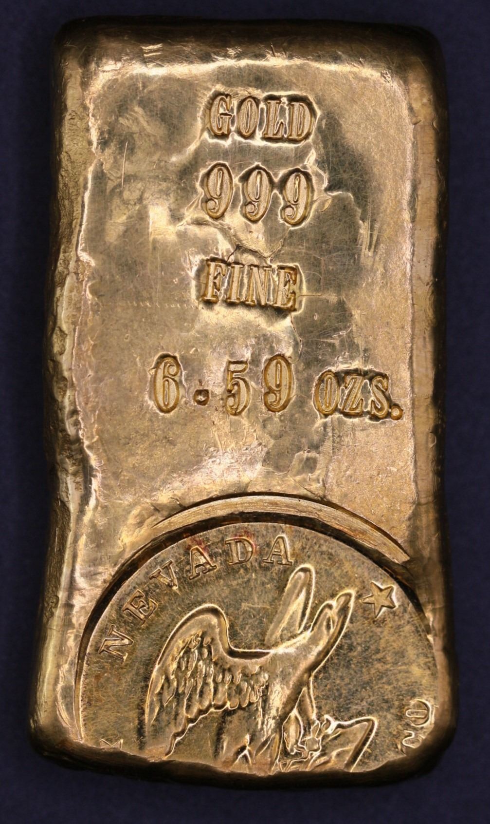 Nevada Silver Company Gold Specimen Piece from The Franklin Hoard