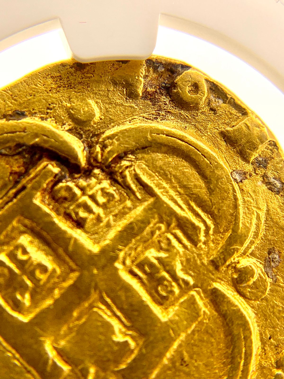 1646 Seville 4 Escudos Gold Cob NGC AU-55