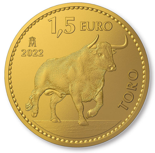 2022 年西班牙公牛 1 盎司金幣